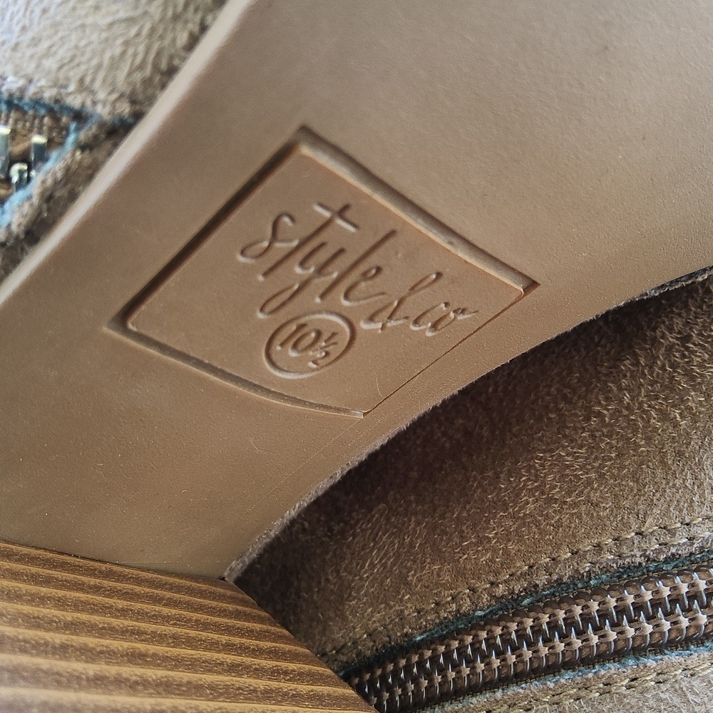 Style & Co faux suede light brown heeled boots size 10 1/2 - Picture 12 of 14